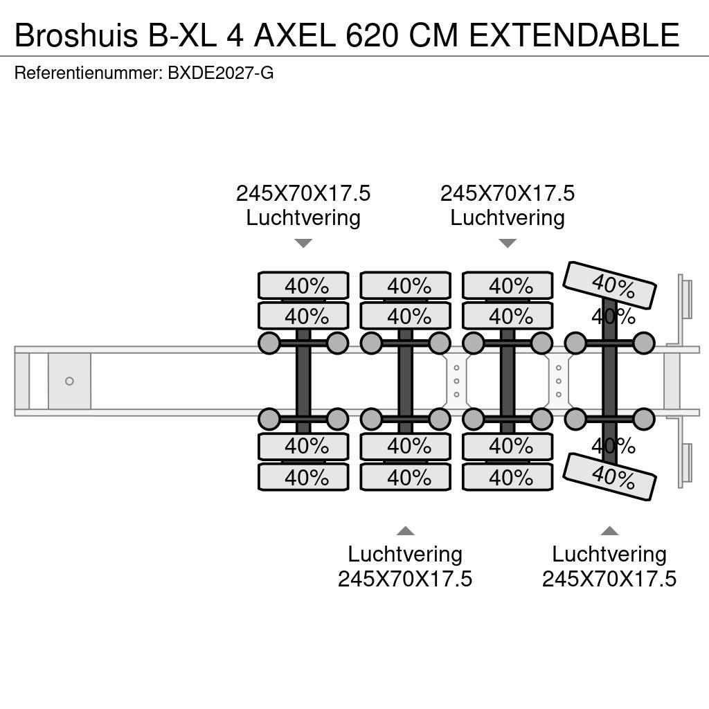 Broshuis B-XL 4 AXEL 620 CM EXTENDABLE Semi remorque surbaissée