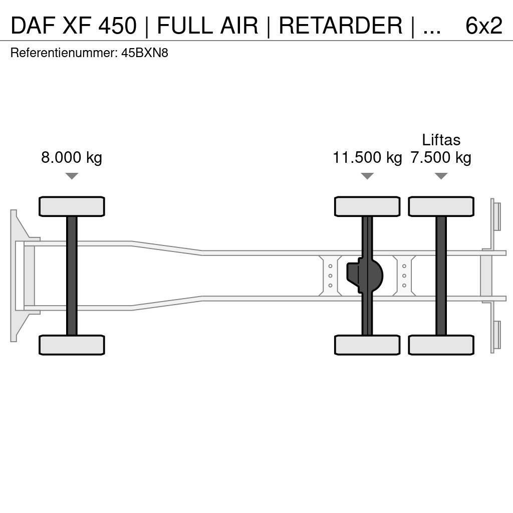 DAF XF 450 | FULL AIR | RETARDER | MACHINE LOW LOADER Camion porte engin