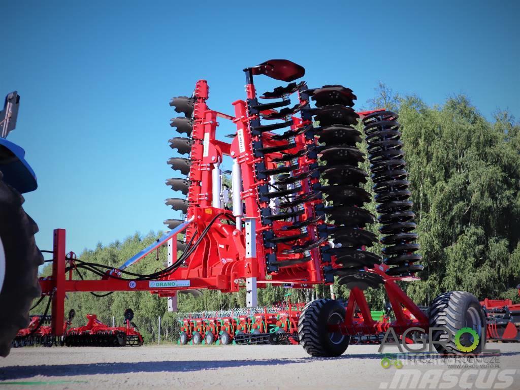 Grano System Brona talerzowa 4,5m Tornado wózek Crover crop