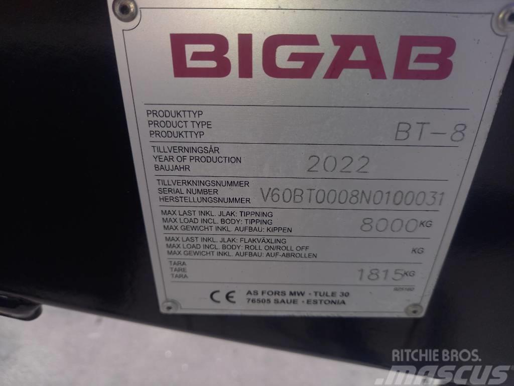 Bigab BT8 Remorques à benne basculante