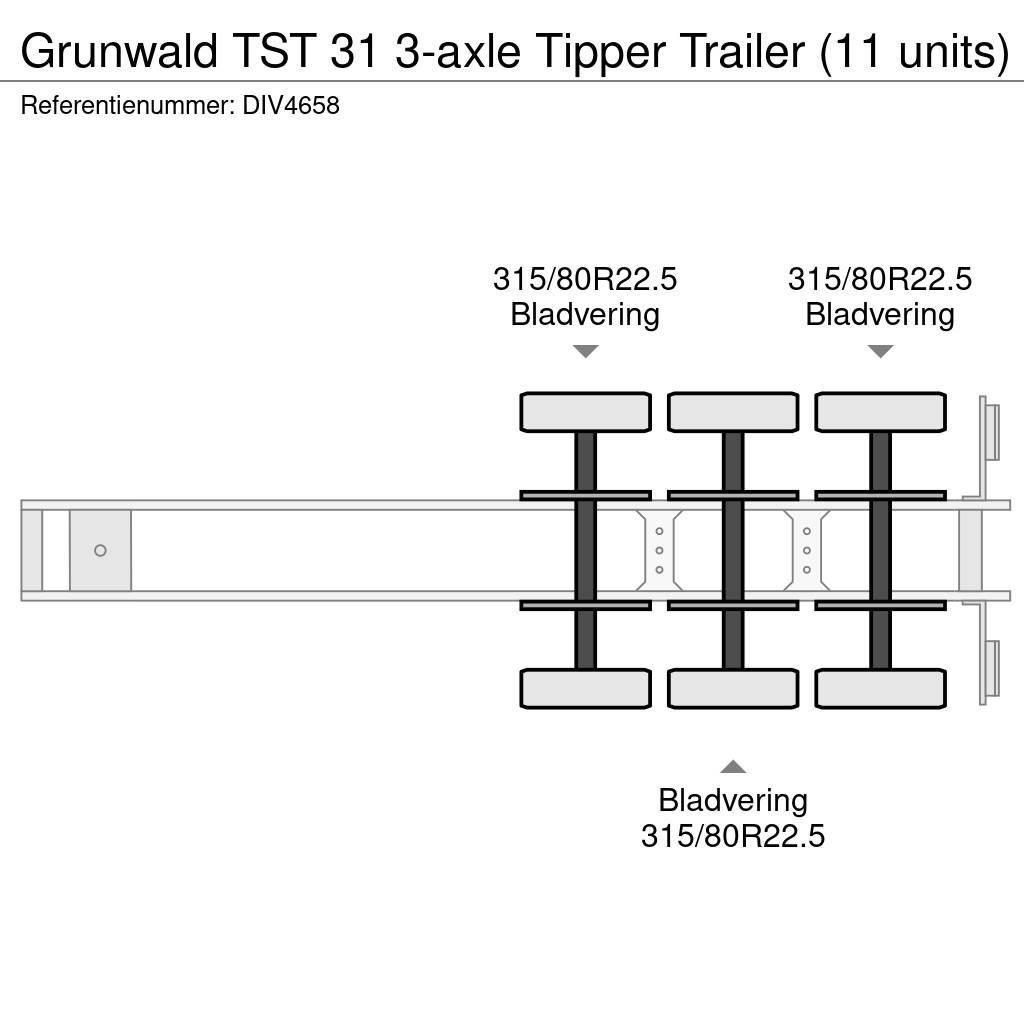 Grunwald TST 31 3-axle Tipper Trailer (11 units) Benne semi remorque