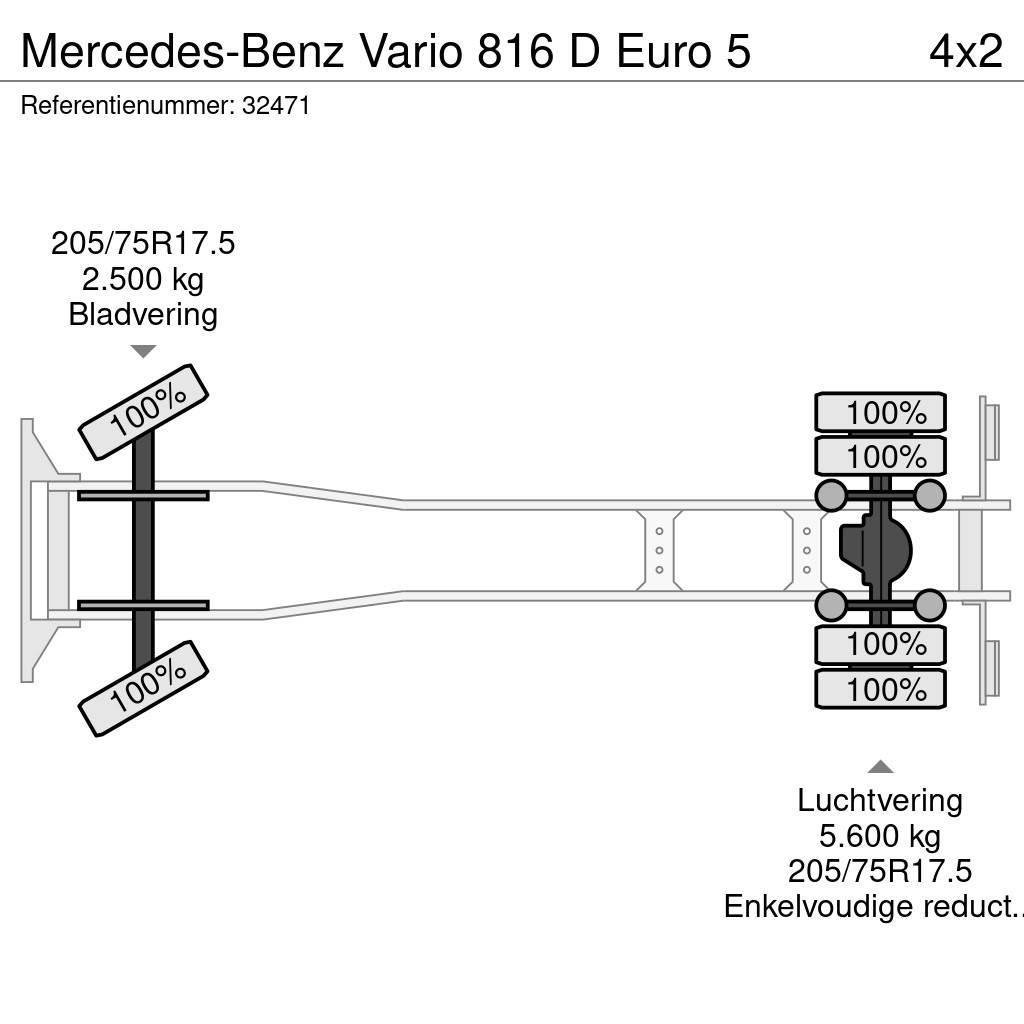Mercedes-Benz Vario 816 D Euro 5 Camion poubelle