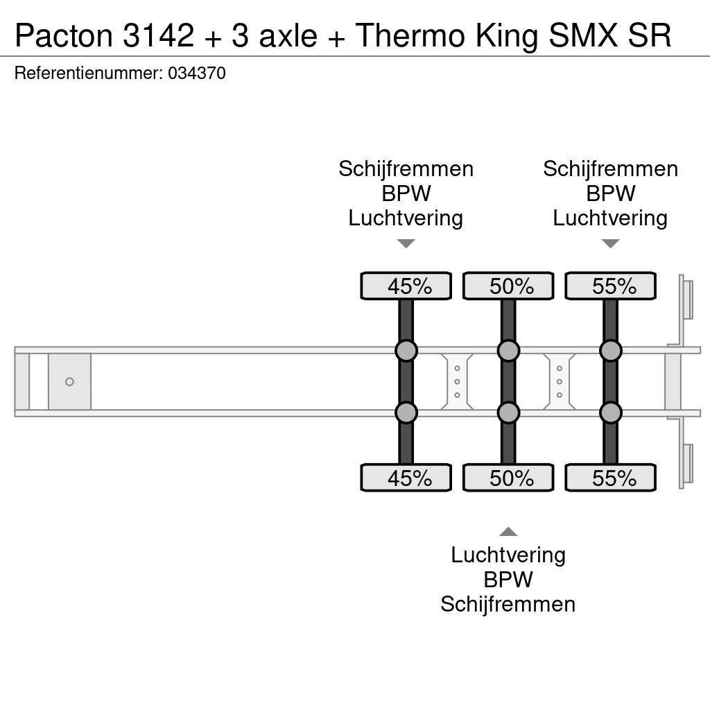 Pacton 3142 + 3 axle + Thermo King SMX SR Semi remorque frigorifique