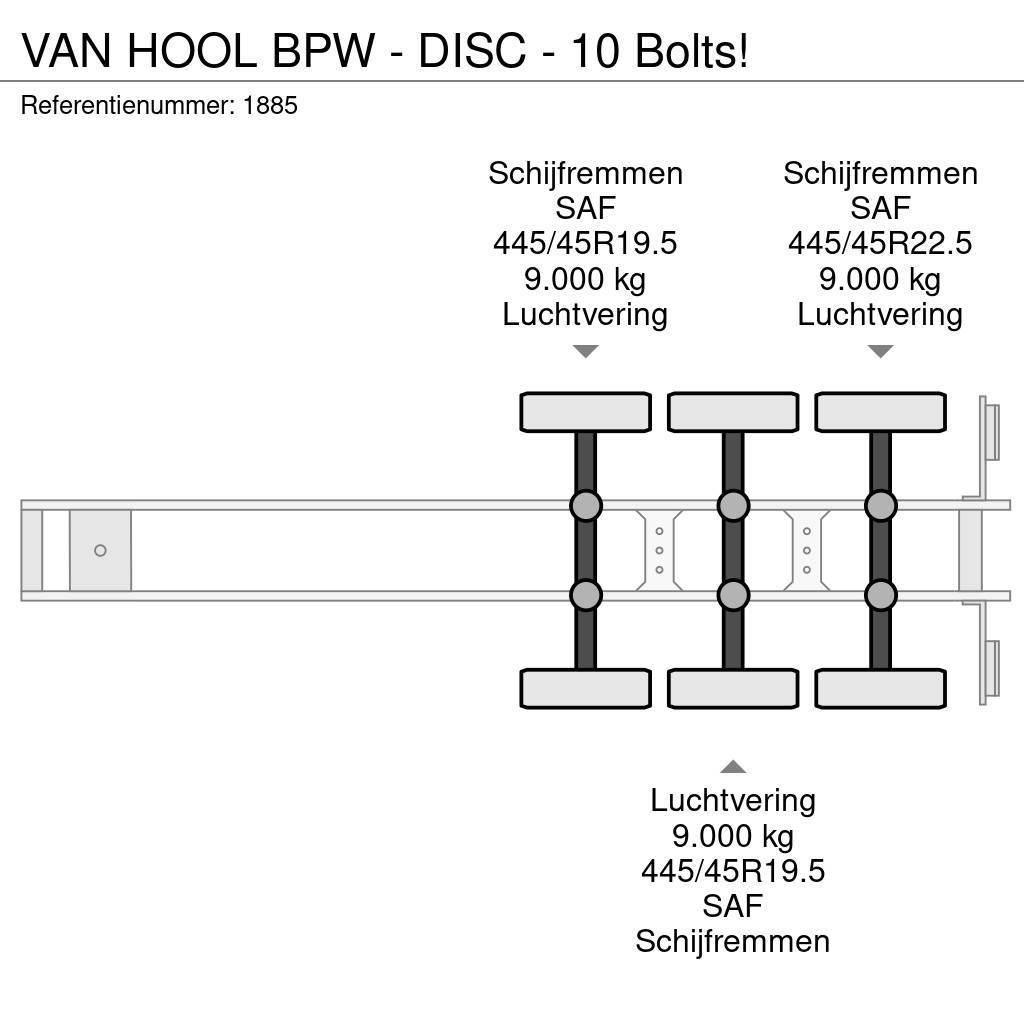 Van Hool BPW - DISC - 10 Bolts! Semi remorque à rideaux coulissants (PLSC)
