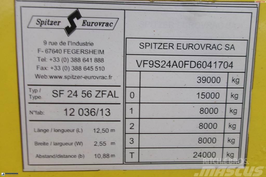 Spitzer Powder tank alu 56 m3 / 1 comp (food grade) Semi remorque citerne