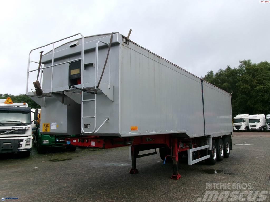 Wilcox Tipper trailer alu 55 m3 + tarpaulin Benne semi remorque
