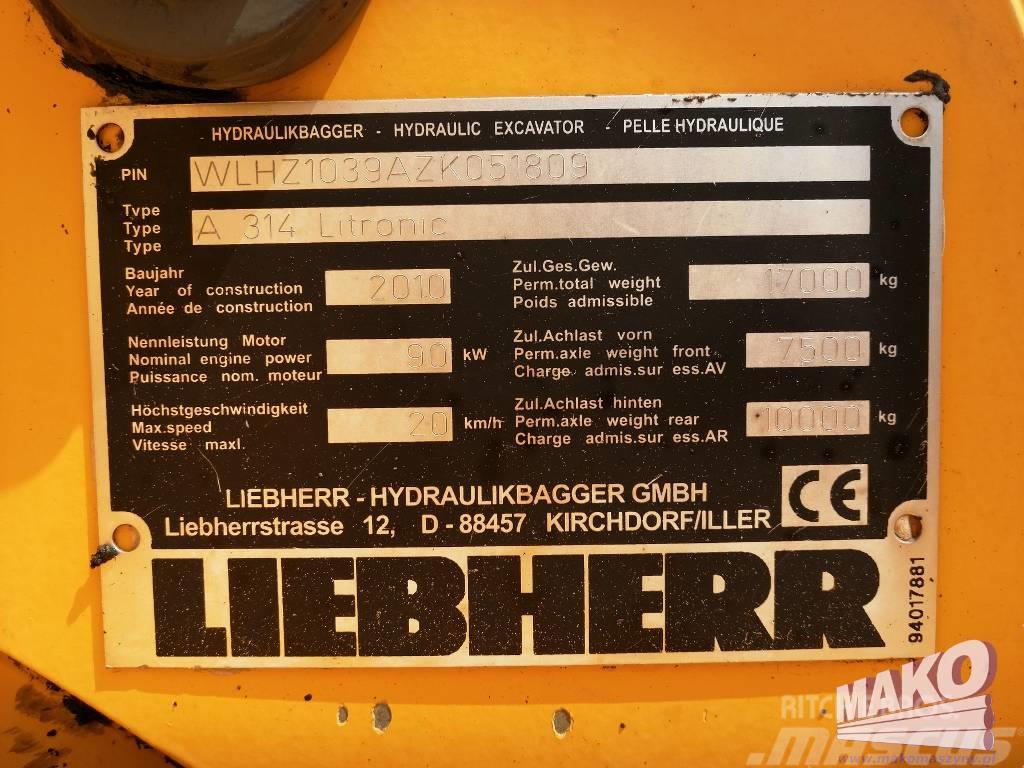 Liebherr A 314 Litronic Pelle sur pneus