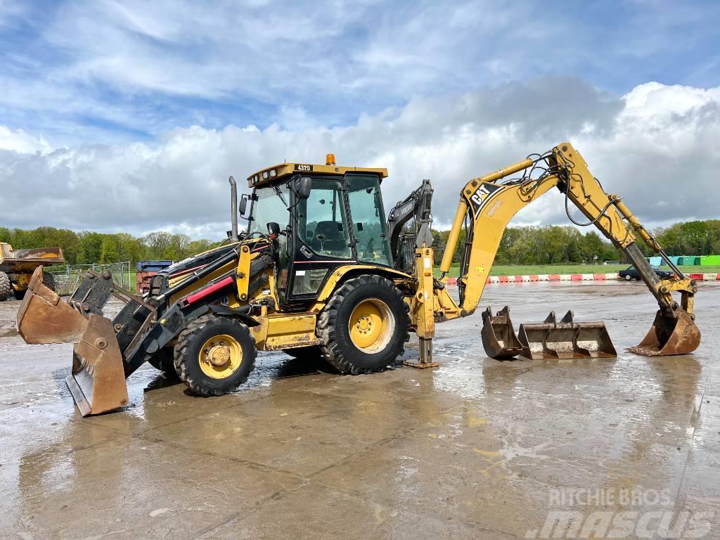 CAT 432D - 4 Buckets + Forks / 3054C Engine Tractopelle