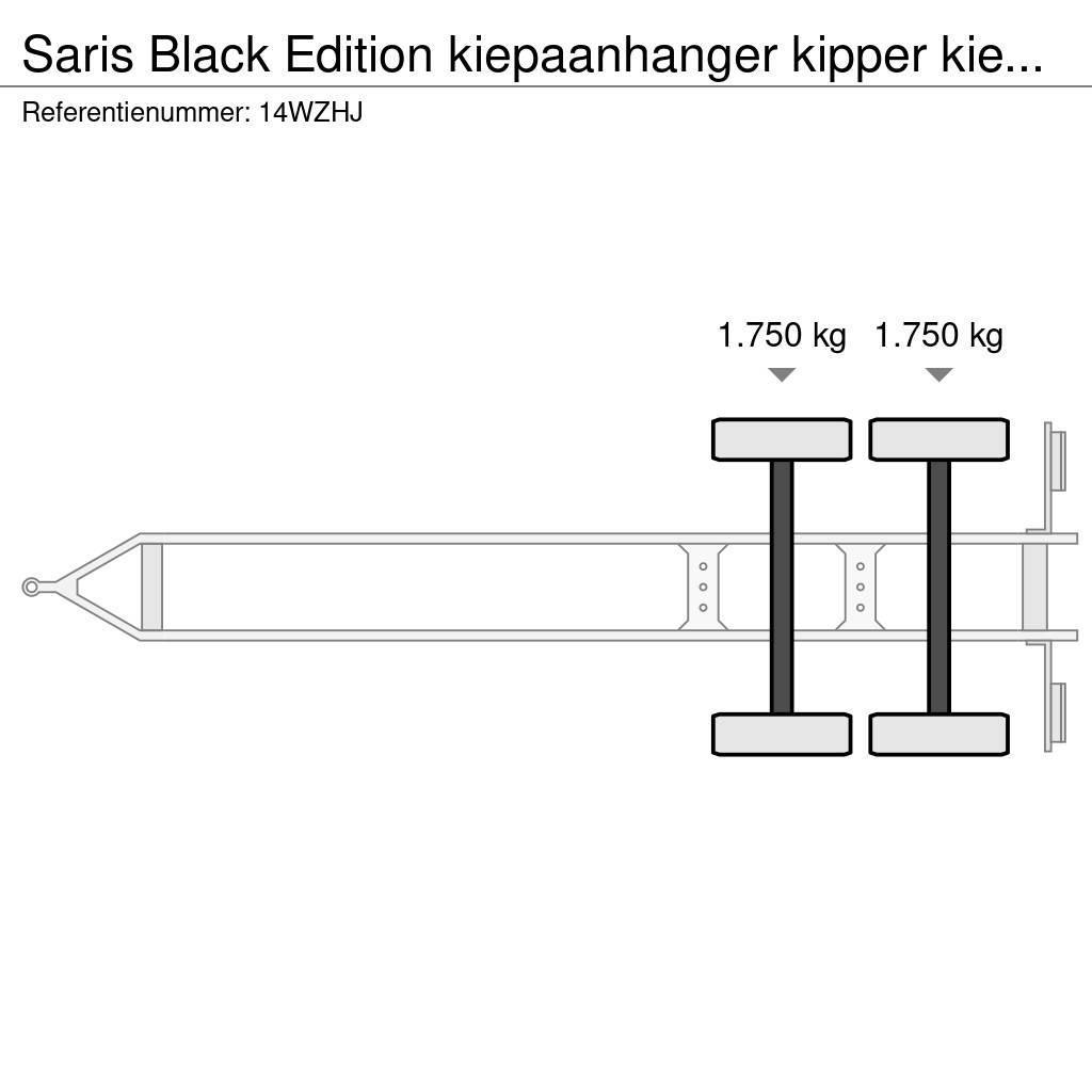 Saris Black Edition kiepaanhanger kipper kieper 3500kg H Remorque à rideaux coulissants (PLSC)