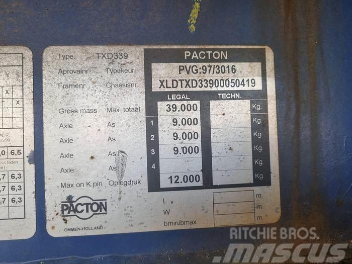 Pacton TXD 339 | Air suspension | BPW ECO P drum Semi remorque plateau ridelle