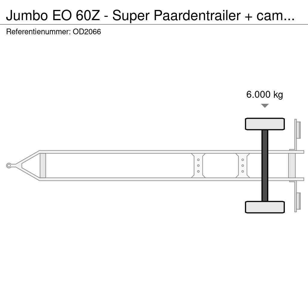 Jumbo EO 60Z - Super Paardentrailer + camper GEEN BTW! Remorque bétaillère