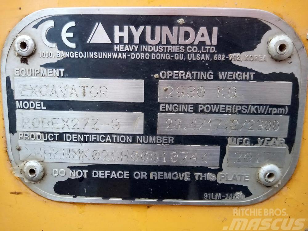 Hyundai Robex 27Z-9 Mini pelle < 7t