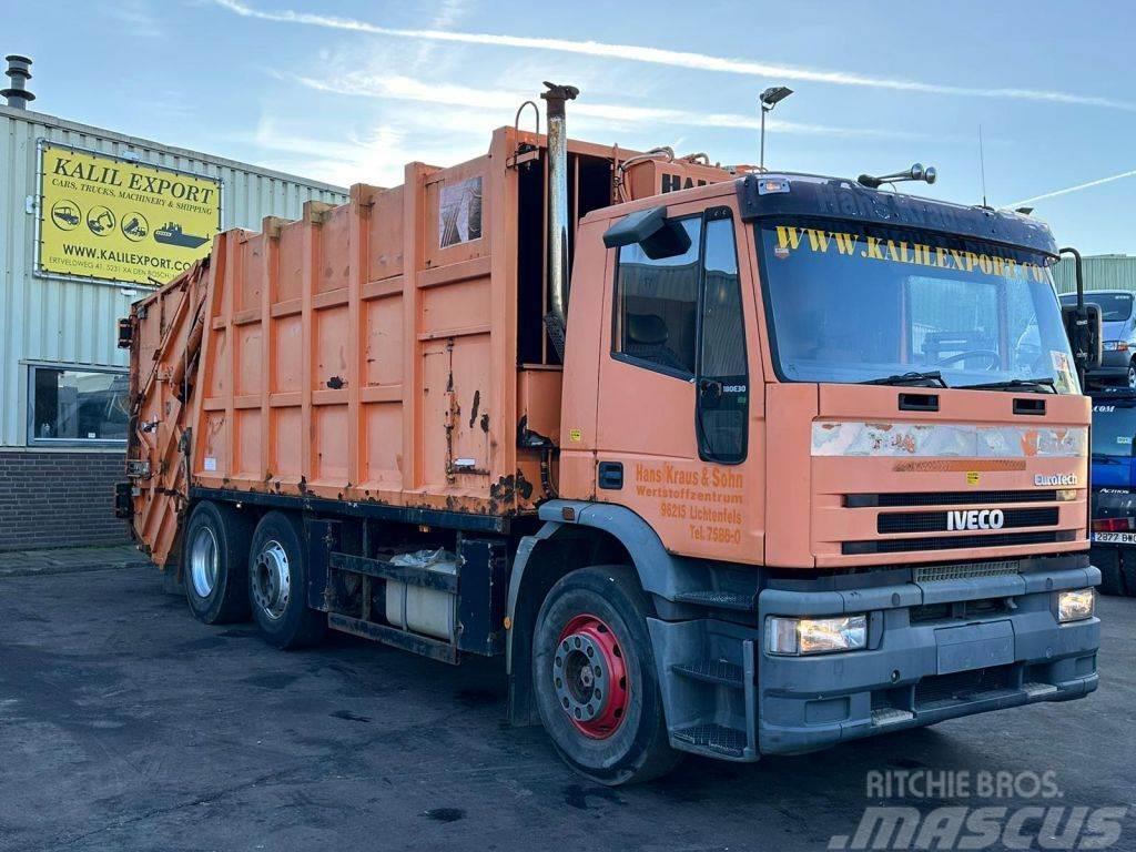 Iveco 180E30 Garbage Truck 6x2 Haller Good Condition Camion poubelle