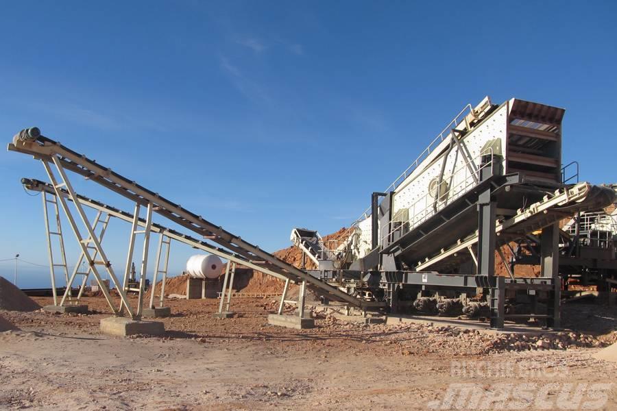 Liming 400tph gypsum mobile crushing plant Station de broyage et concassage