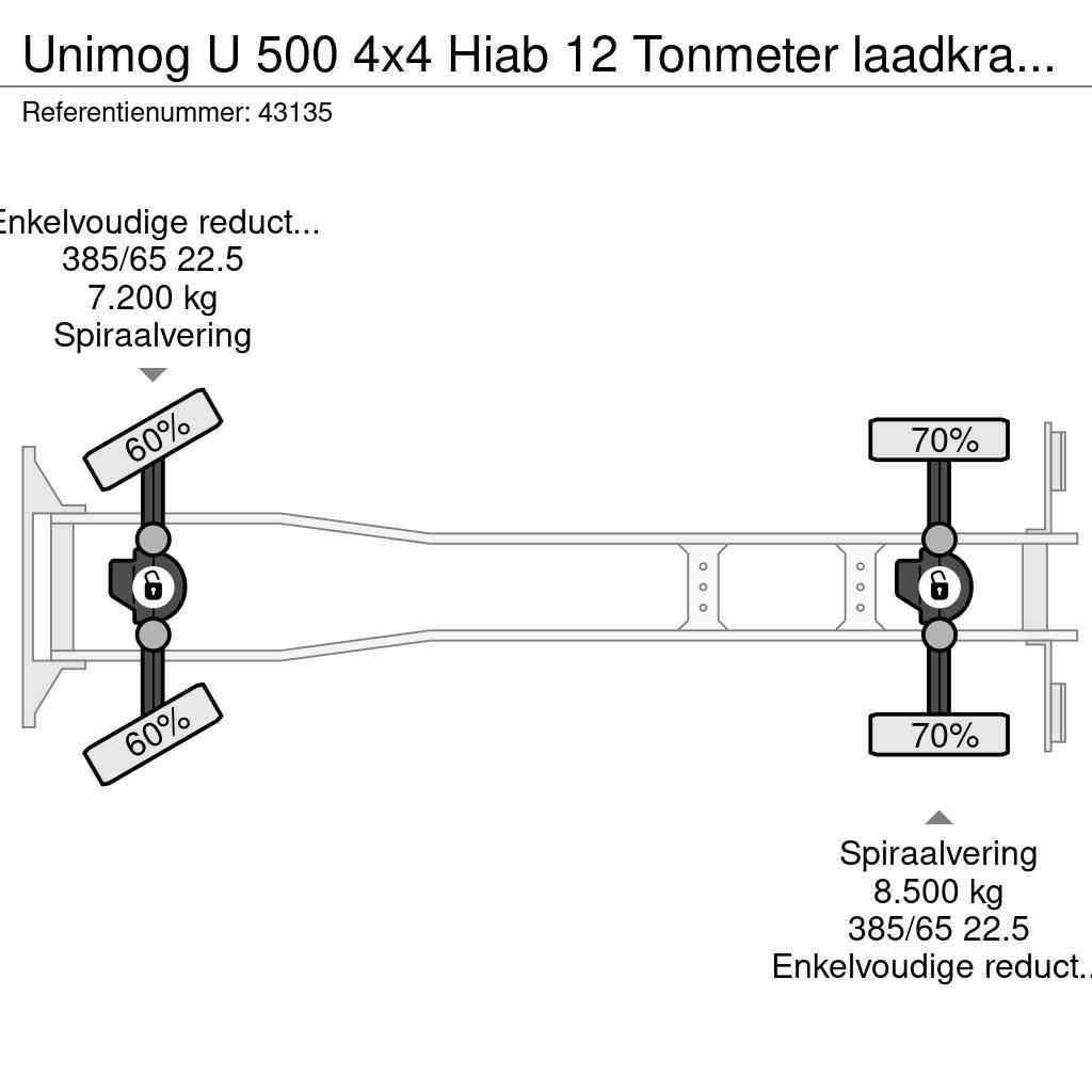 Unimog U 500 4x4 Hiab 12 Tonmeter laadkraan (bouwjaar 200 Grues tout terrain