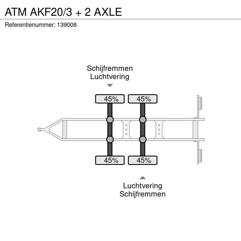 ATM AKF20/3 + 2 AXLE Remorque ridelle