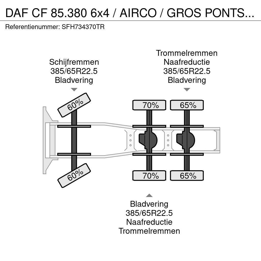 DAF CF 85.380 6x4 / AIRCO / GROS PONTS - BIG AXLES / L Tracteur routier