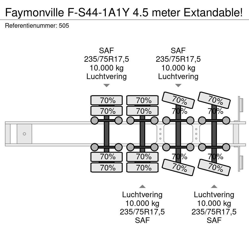 Faymonville F-S44-1A1Y 4.5 meter Extandable! Semi remorque surbaissée
