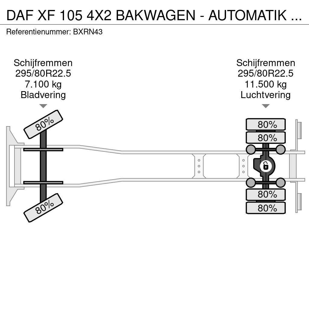 DAF XF 105 4X2 BAKWAGEN - AUTOMATIK - LESAUTO - LOW MI Camion Fourgon