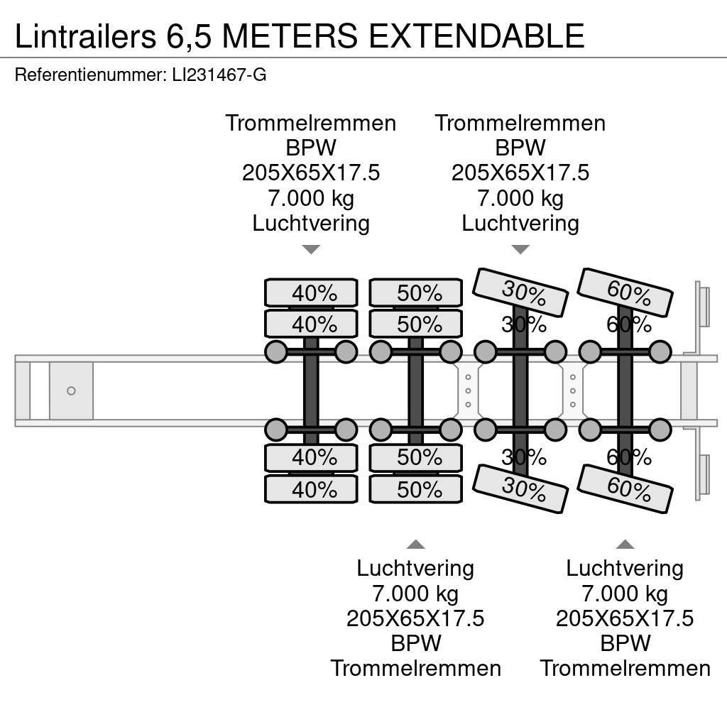 Lintrailers 6,5 METERS EXTENDABLE Semi remorque surbaissée