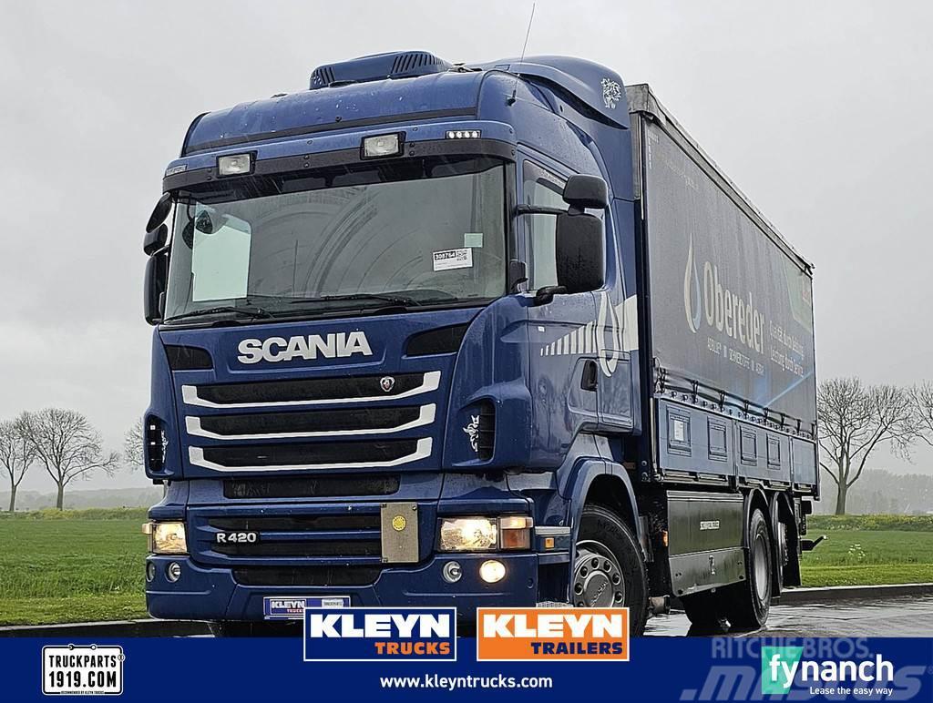 Scania R420 hl 6x2*4 man. ret. Camion à rideaux coulissants (PLSC)