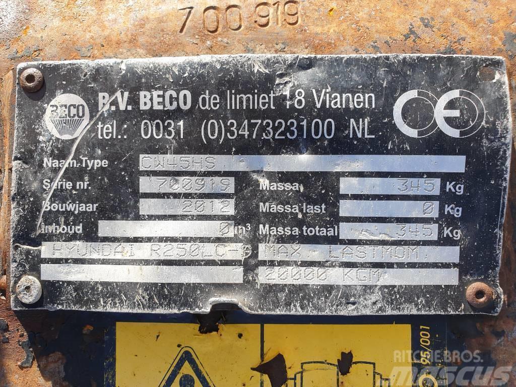 Beco Excavator quick coupler CW45S, Hyundai R250LC-9 Attache rapide pour godet