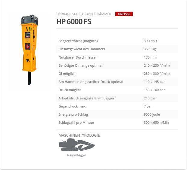 Indeco HP 6000 FS Marteau hydraulique