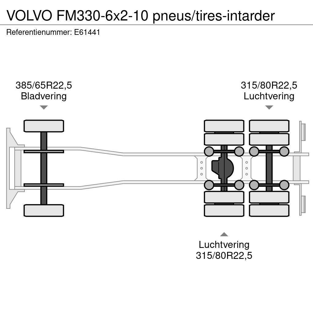 Volvo FM330-6x2-10 pneus/tires-intarder Camion à rideaux coulissants (PLSC)