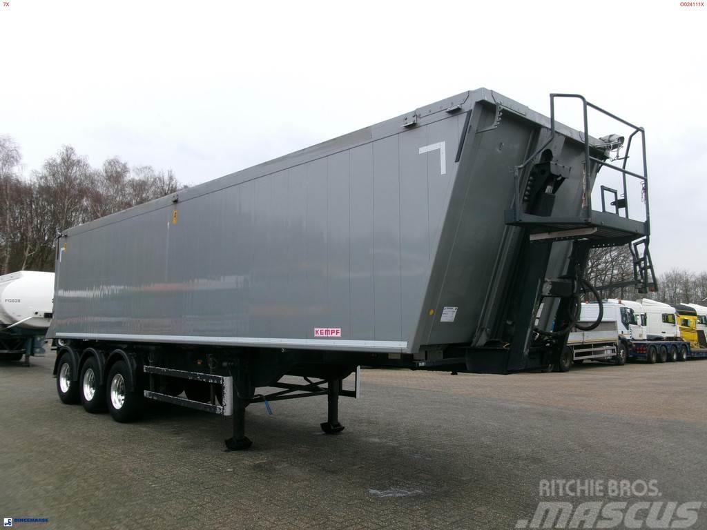Kempf Tipper trailer alu 55.5 m3 + tarpaulin Benne semi remorque