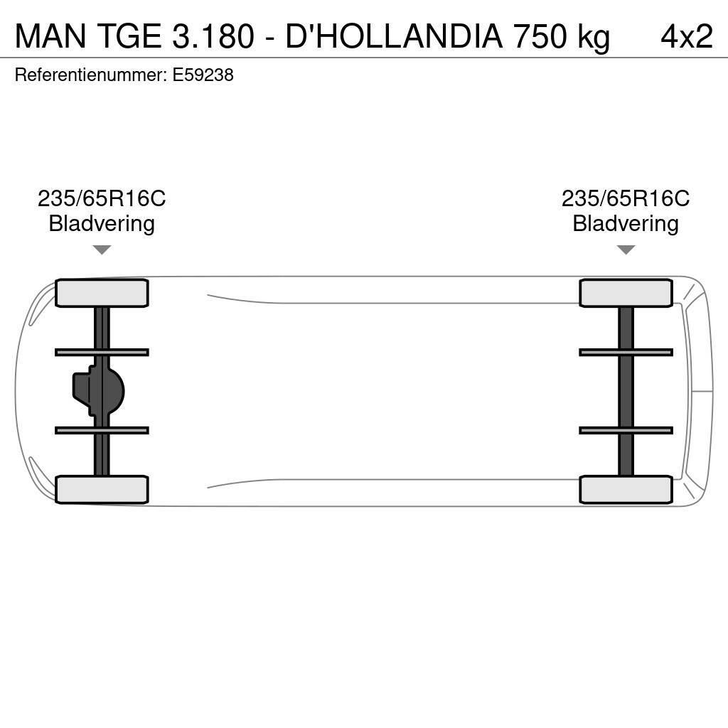 MAN TGE 3.180 - D'HOLLANDIA 750 kg Autre fourgon / utilitaire