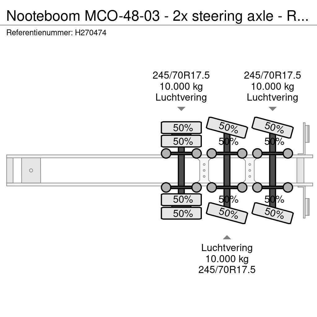 Nooteboom MCO-48-03 - 2x steering axle - Ramps - SAF Axle - Semi remorque surbaissée