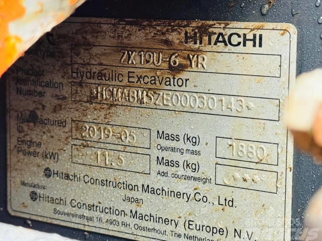 Hitachi ZX 19 U-6 Mini pelle < 7t