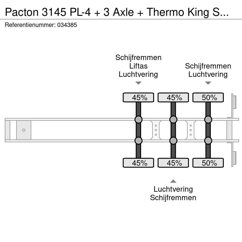 Pacton 3145 PL-4 + 3 Axle + Thermo King SMX SR Semi remorque frigorifique
