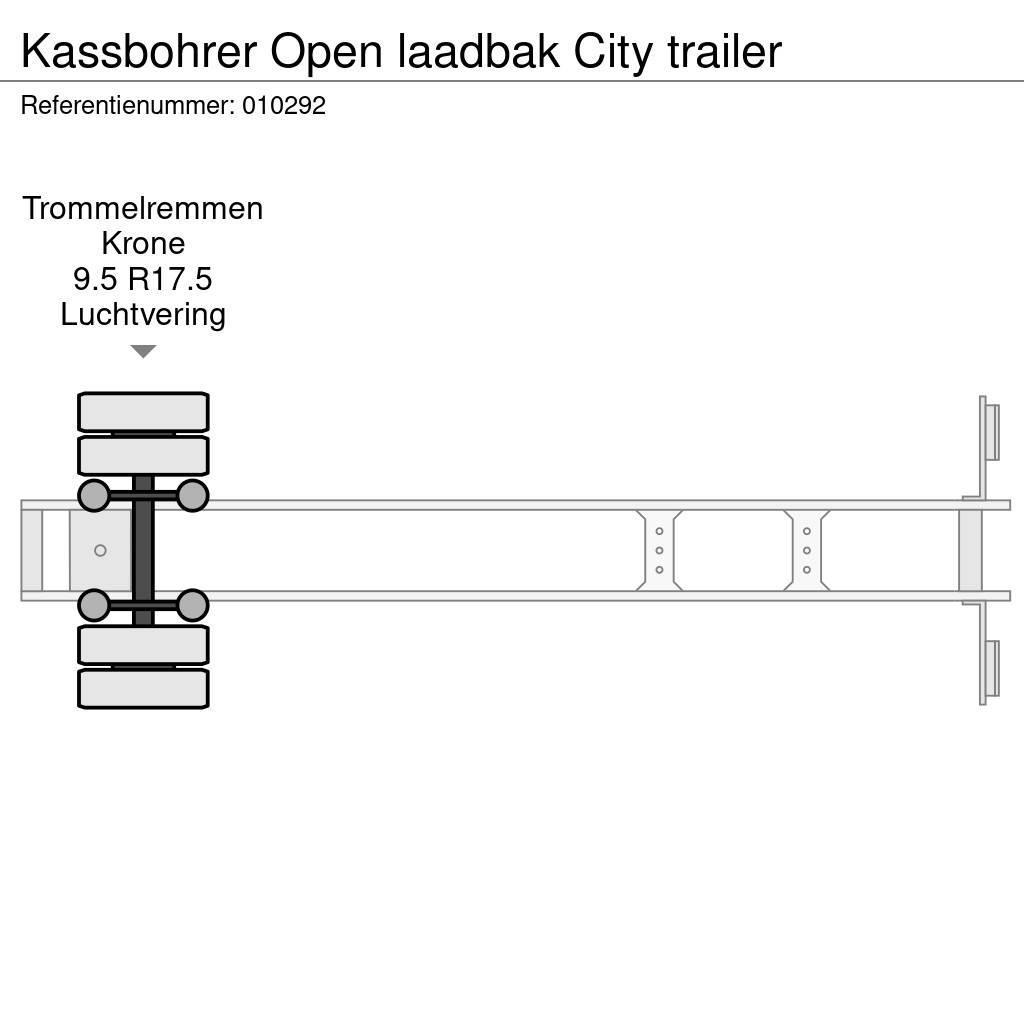 Kässbohrer Open laadbak City trailer Semi remorque plateau ridelle