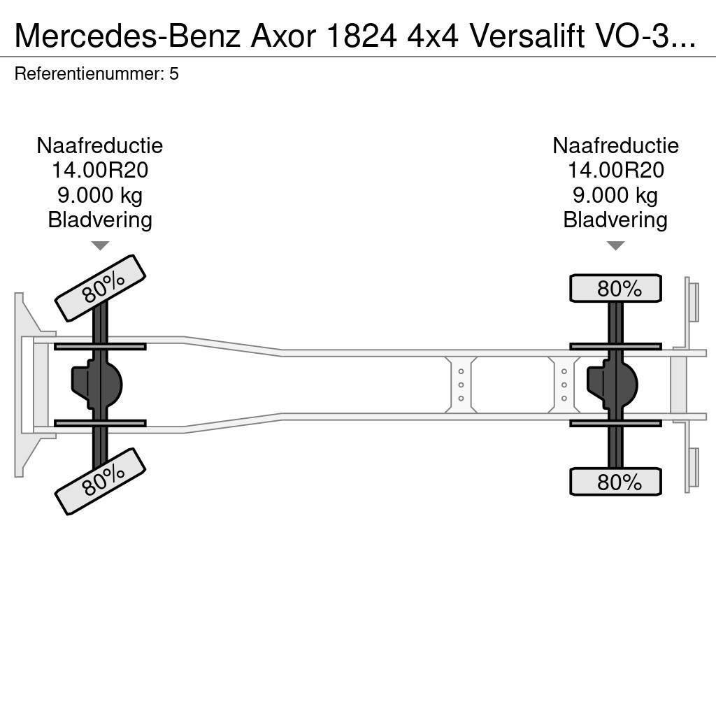 Mercedes-Benz Axor 1824 4x4 Versalift VO-355-MHI Winch 69 kV Top Camion nacelle