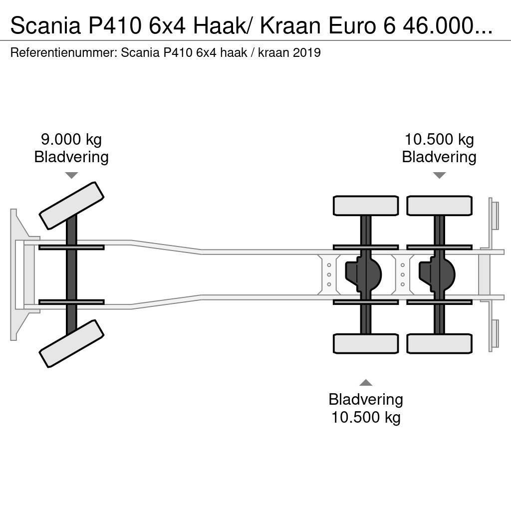 Scania P410 6x4 Haak/ Kraan Euro 6 46.000km ! Retarder Camion ampliroll