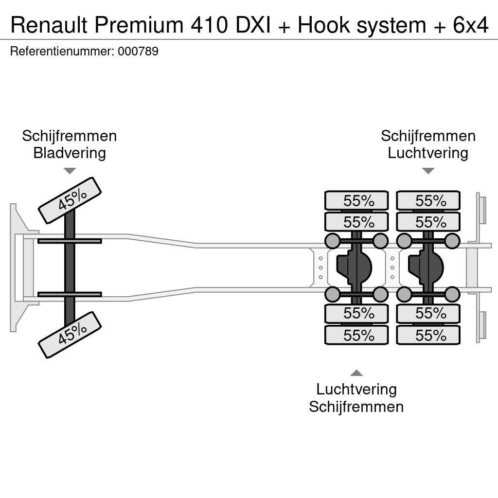 Renault Premium 410 DXI + Hook system + 6x4 Camion ampliroll