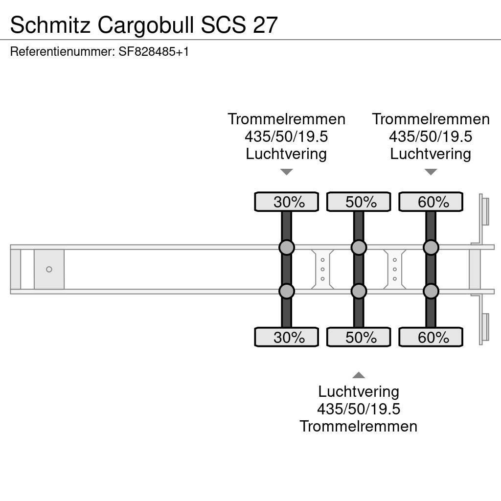 Schmitz Cargobull SCS 27 Semi remorque plateau ridelle