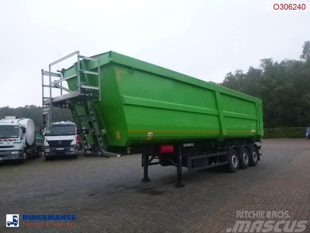 Schmitz Cargobull Tipper trailer steel 58 m3 + tarpaulin Semi remorque plateau ridelle
