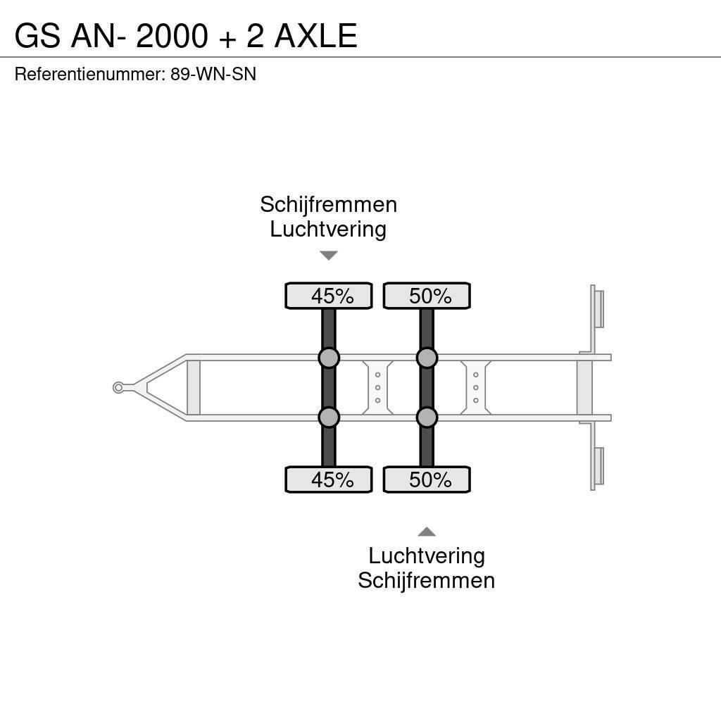 GS AN- 2000 + 2 AXLE Remorque ridelle