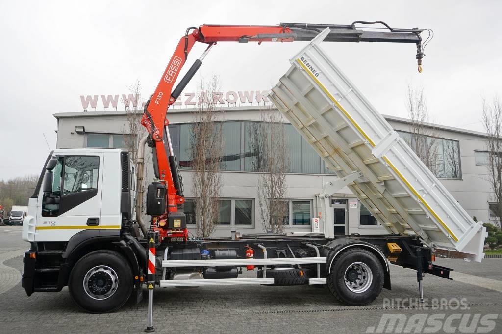 Iveco Stralis 19.310 19t / E5 / HDS Fassi F130A.22 tippe Camion plateau ridelle avec grue