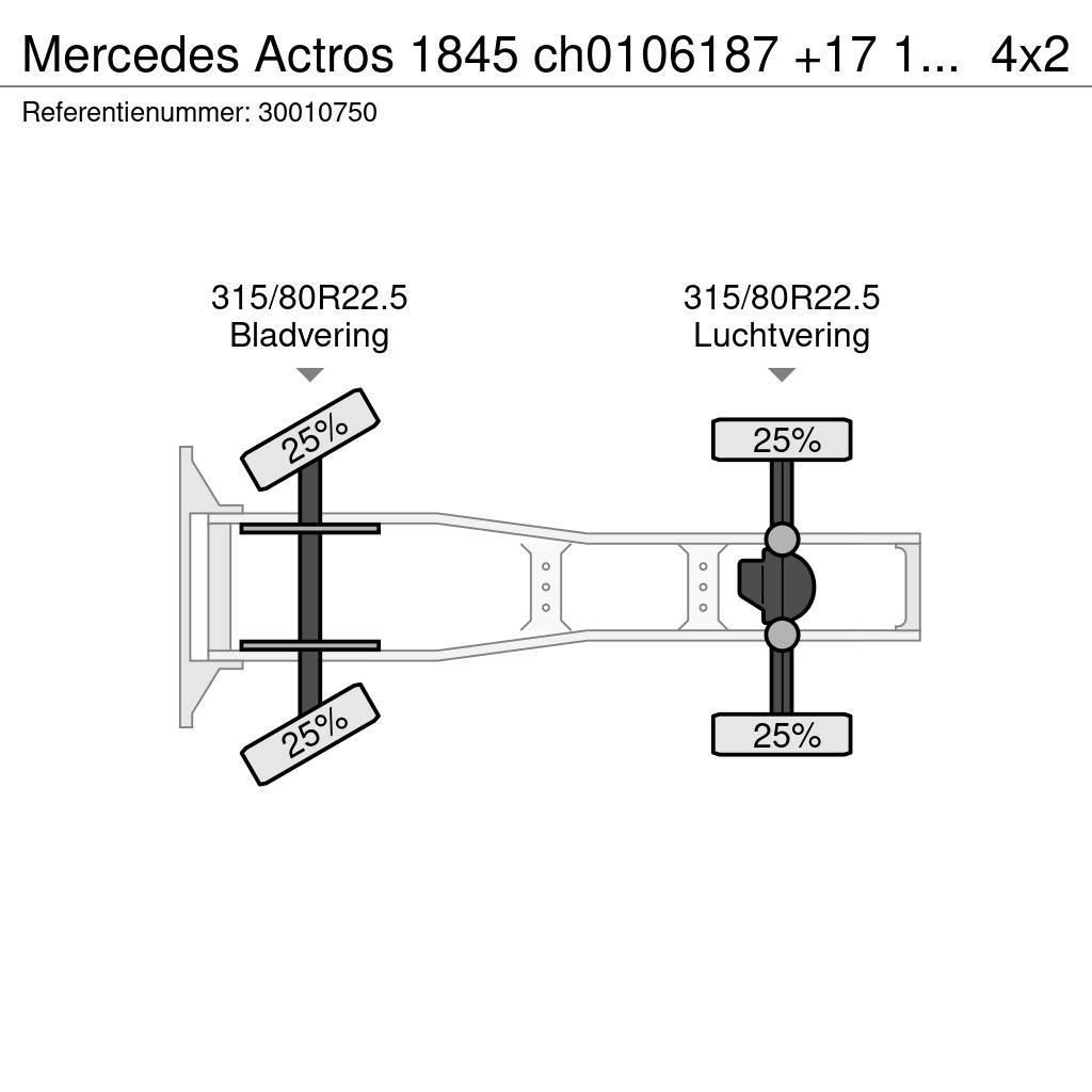 Mercedes-Benz Actros 1845 ch0106187 +17 1 reg 10/16 retarder Tracteur routier