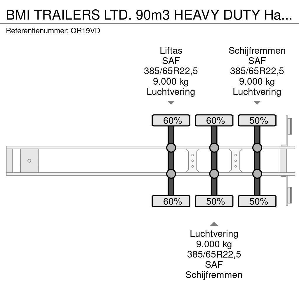  BMI TRAILERS LTD. 90m3 HEAVY DUTY Hardox Ferropush Semi-remorques à plancher mobile