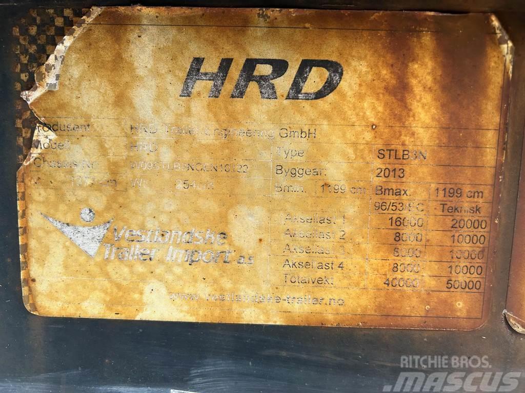 HRD JUMBO + 3-AXLE + STEERING AXLE Semi remorque surbaissée