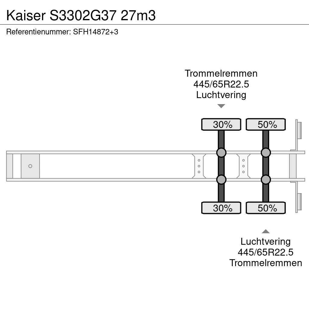 Kaiser S3302G37 27m3 Benne semi remorque