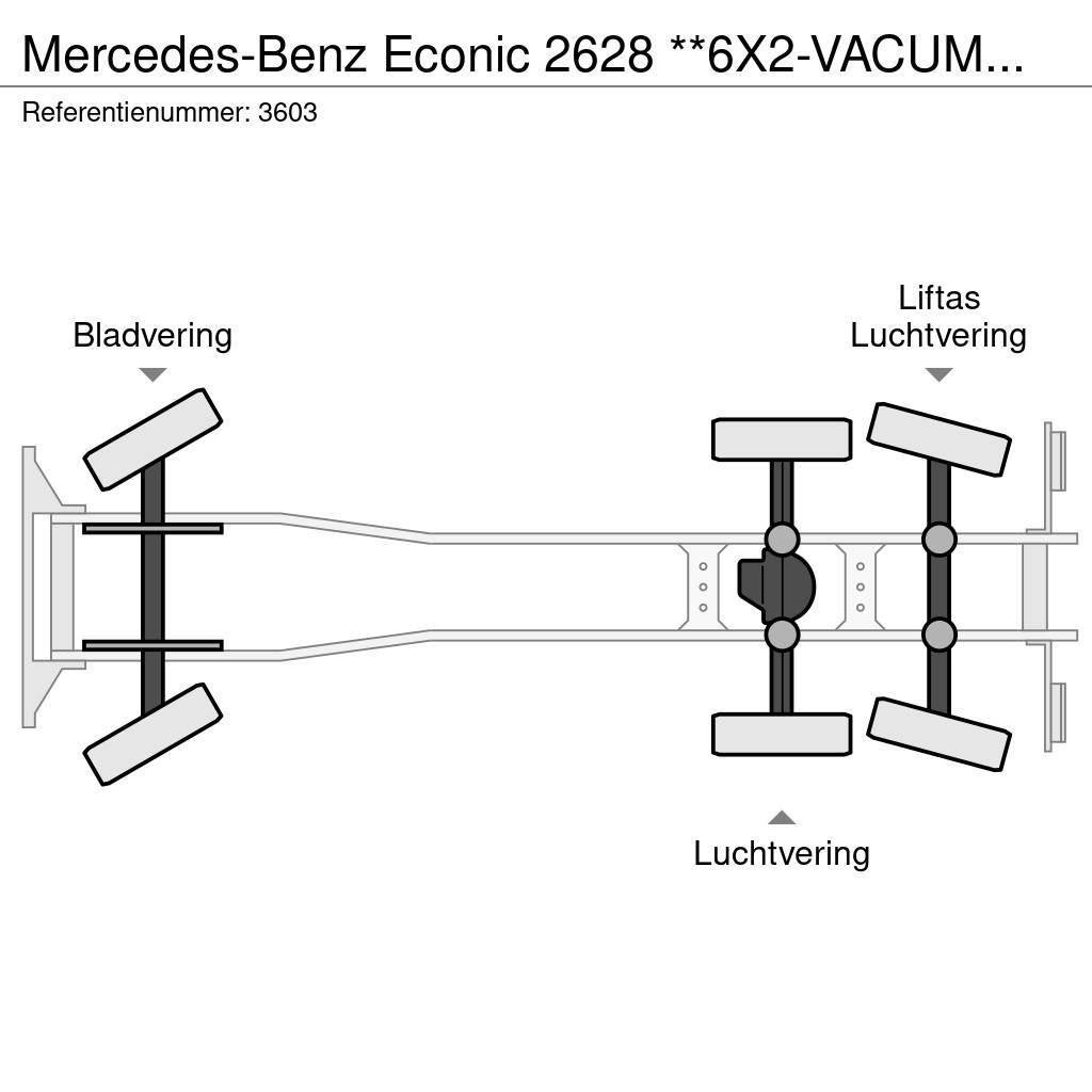 Mercedes-Benz Econic 2628 **6X2-VACUMTRUCK-HYDROCUREUR** Camion aspirateur, Hydrocureur
