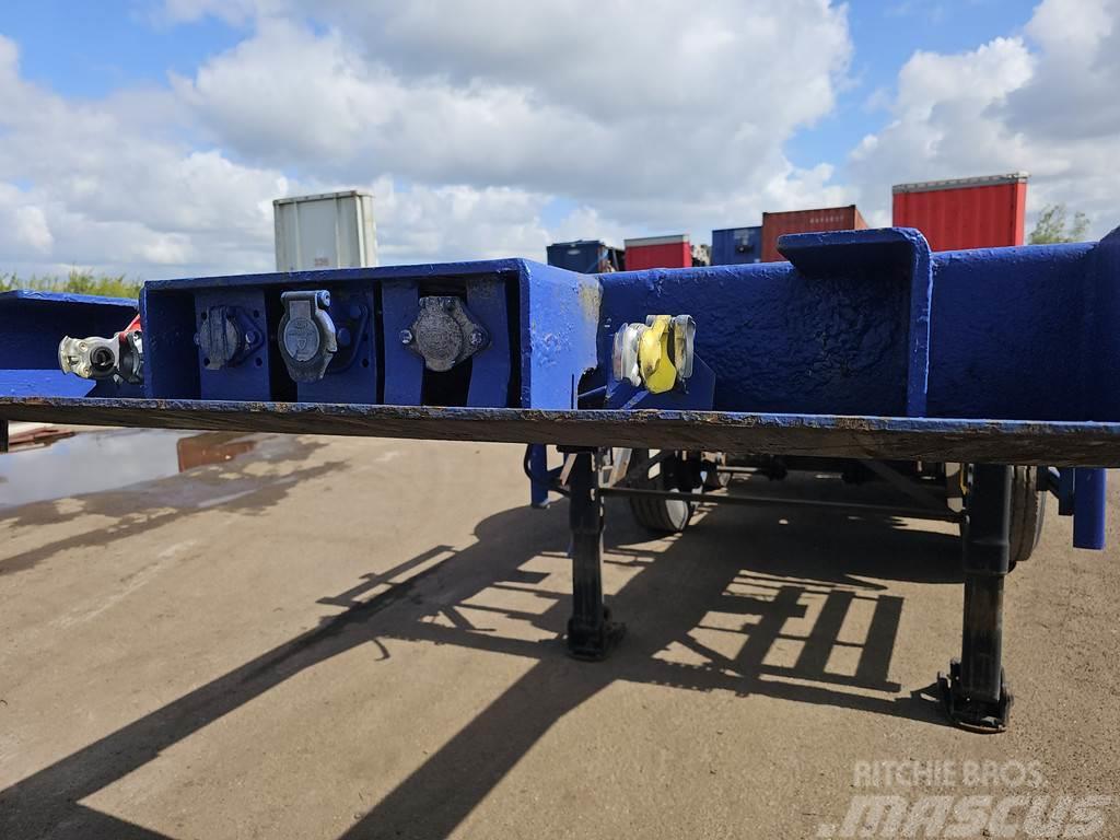 Renders 2 axle 20 ft container chassis steel springs bpw d Semi remorque porte container
