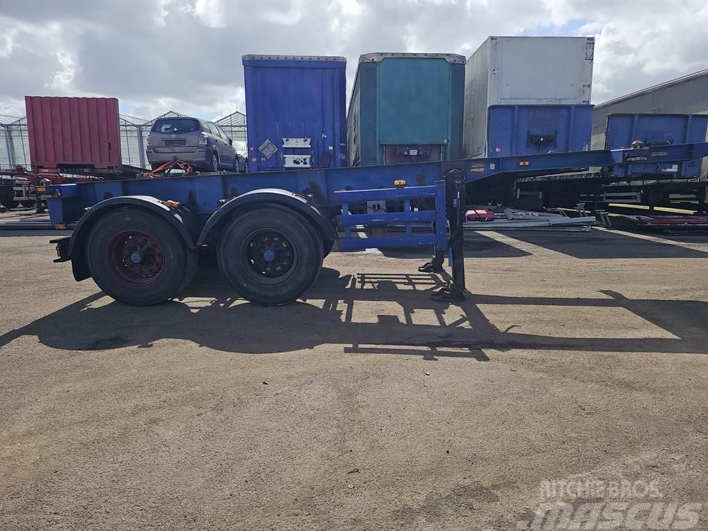 Renders 2 axle 20 ft container chassis steel springs bpw d Semi remorque porte container