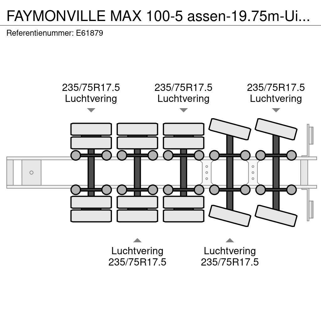 Faymonville MAX 100-5 assen-19.75m-Uitschuifbaar/extensible/ex Semi remorque surbaissée