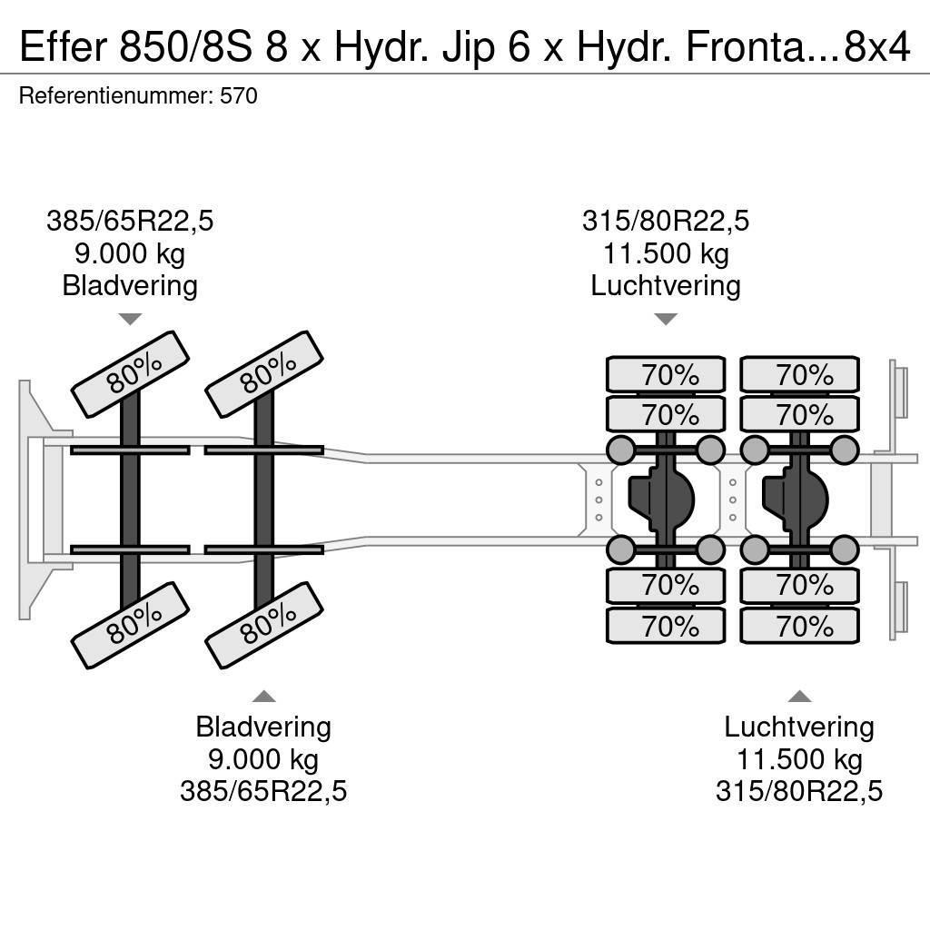 Effer 850/8S 8 x Hydr. Jip 6 x Hydr. Frontabstutzung Vol Grues tout terrain